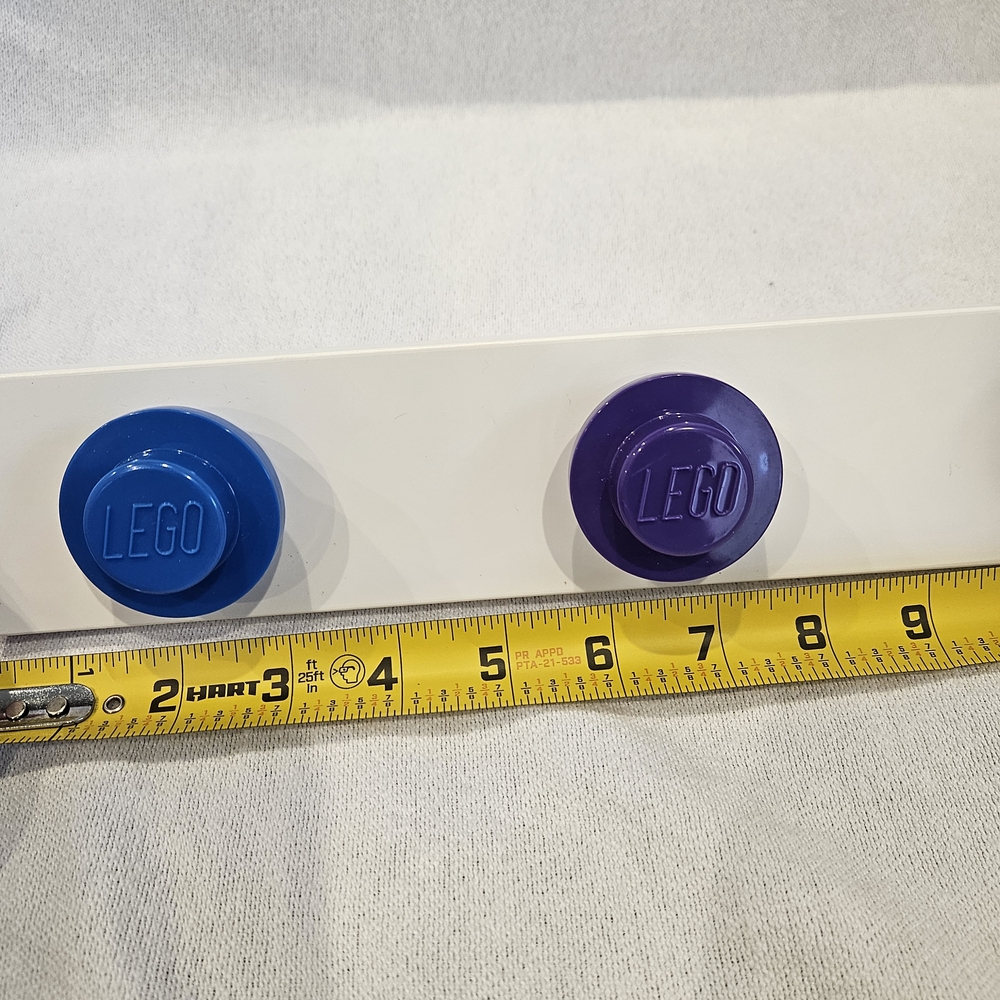 LEGO Blue, Purple, and Black Wall Hooks - Picture 4 of 5